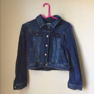 Girls Cat & Jack dark denim jacket